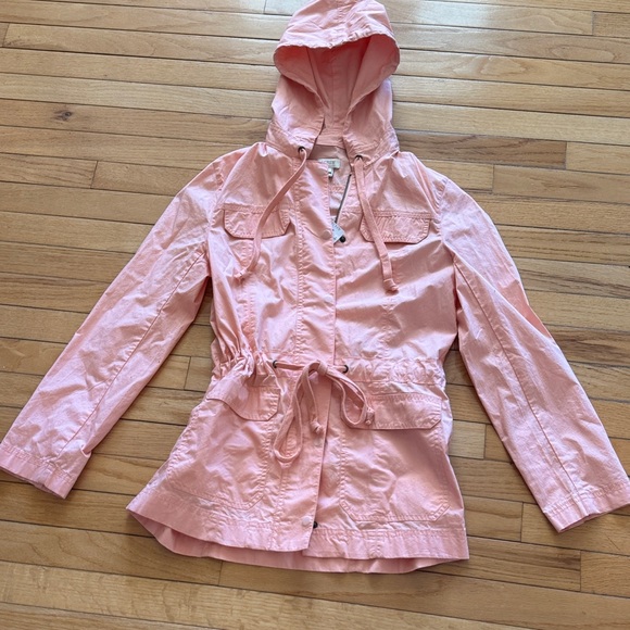 J. Crew Jackets & Blazers - J. Crew Light Peach Hooded Jacket Size XS